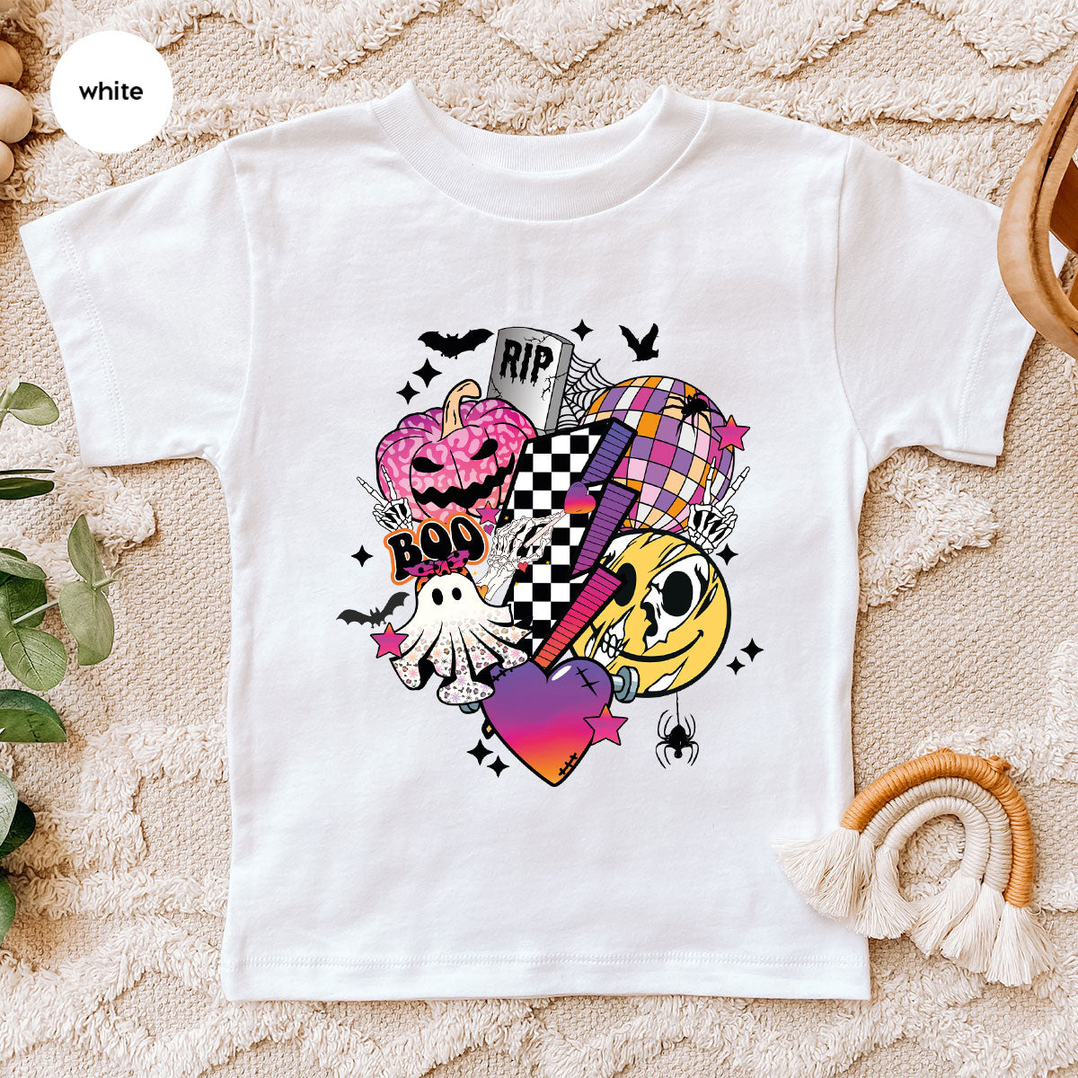 Halloween Shirt, Halloween Gifts, Spooky Season Shirt, Pumpkin Graphic Tees, Girls Fall Clothing, Halloween Party Outfit, Ghost Vneck Shirt