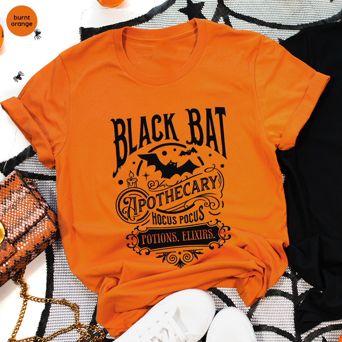 Funny Halloween Gifts, Bat Graphic Tees, Hocus Pocus Shirt, Spooky Season Tshirt, Apothecary Clothing, Women Vneck Shirts, Gift for Kids