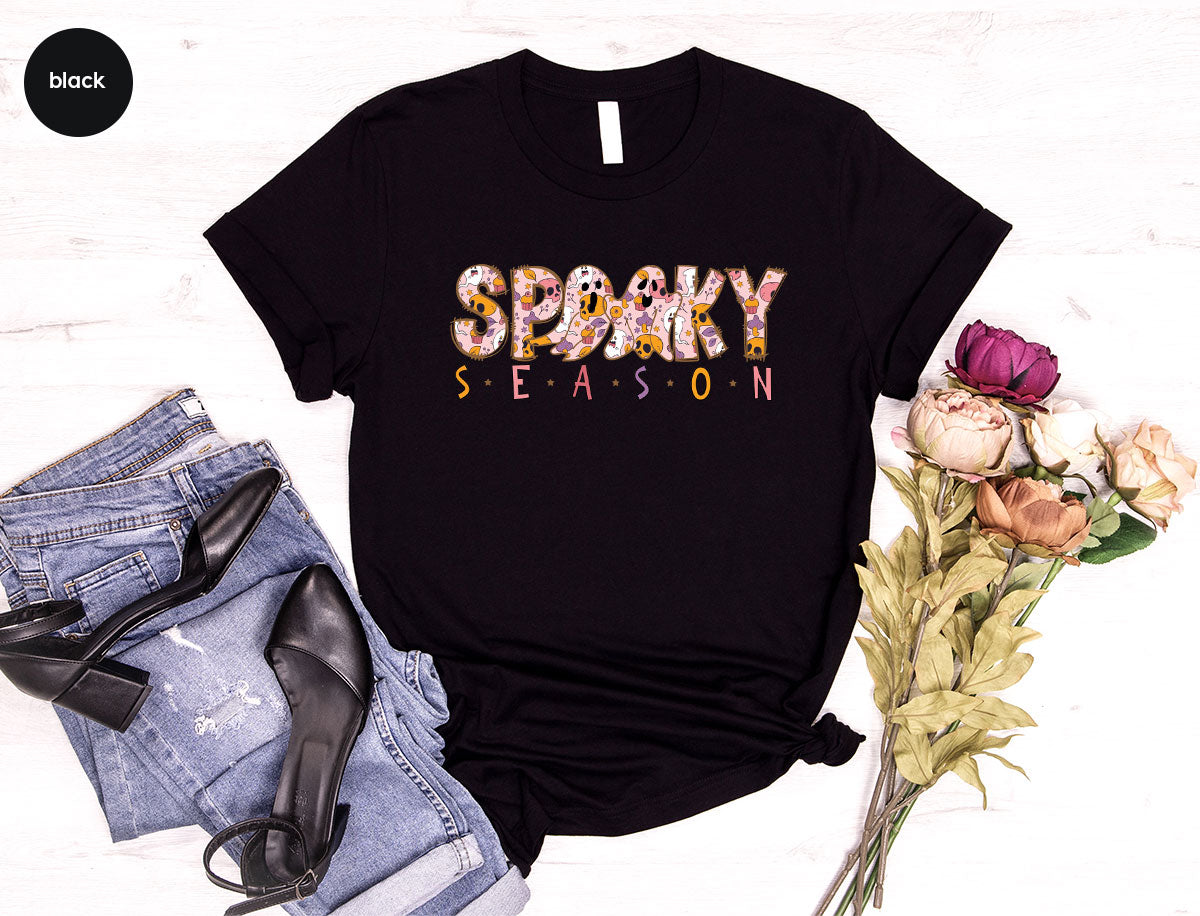 Ghost Graphic Tees, Cute Kid Halloween Shirt, Spooky Shirt
