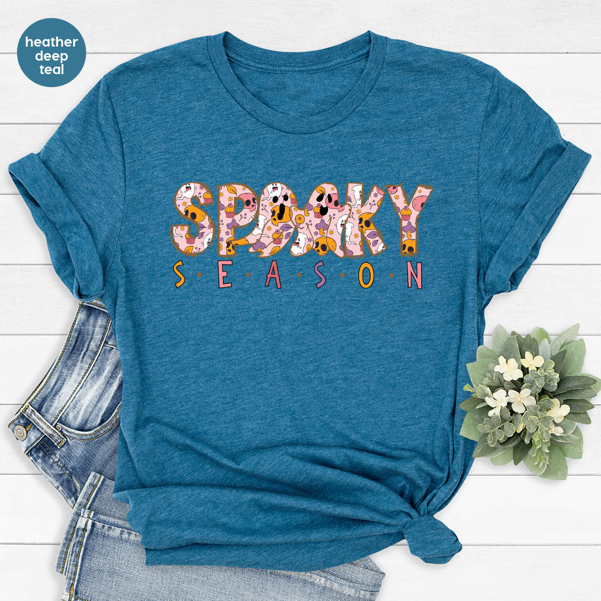 Ghost Graphic Tees, Cute Kid Halloween Shirt, Spooky Shirt