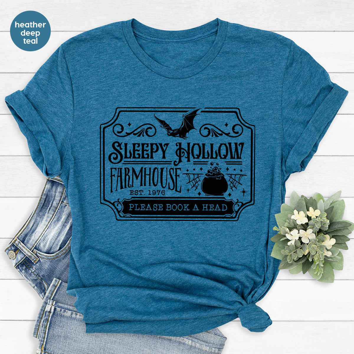 Halloween Farm T Shirt, Horror Crewneck Sweatshirt, Farm Gifts, Witchy Clothing, Spooky Season Graphic Tees, Halloween Party VNeck Shirt