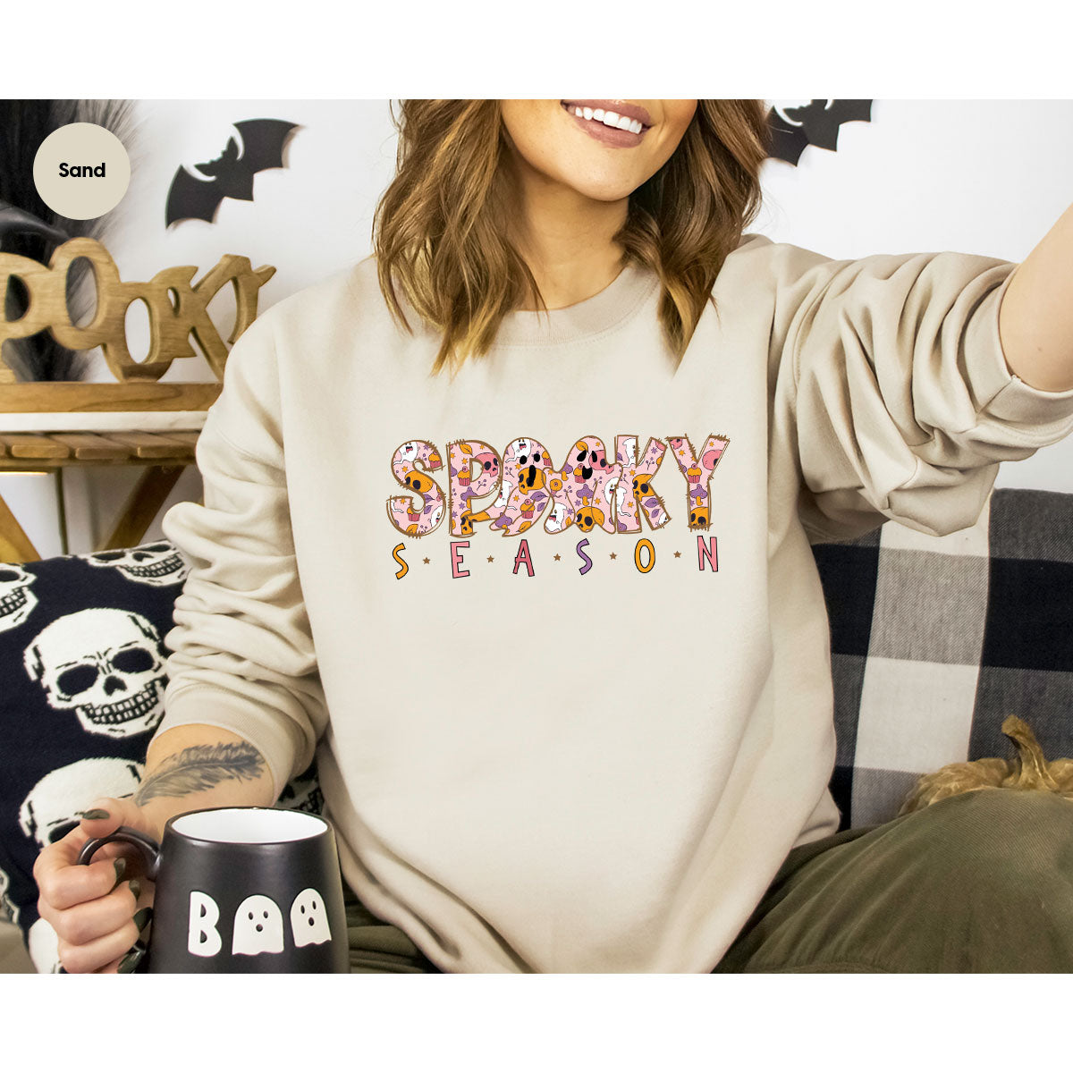Ghost Graphic Tees, Cute Kid Halloween Shirt, Spooky Shirt