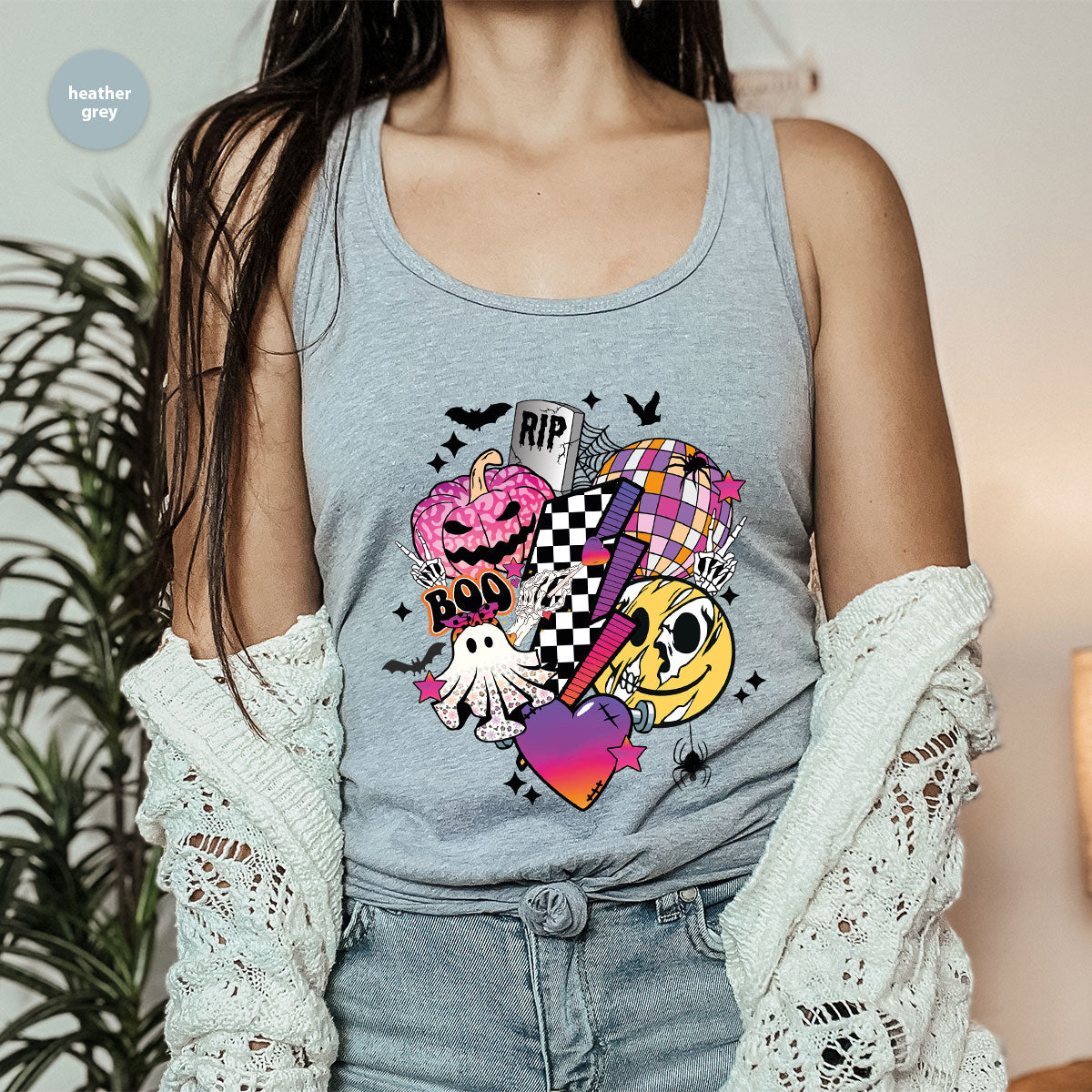 Halloween Shirt, Halloween Gifts, Spooky Season Shirt, Pumpkin Graphic Tees, Girls Fall Clothing, Halloween Party Outfit, Ghost Vneck Shirt
