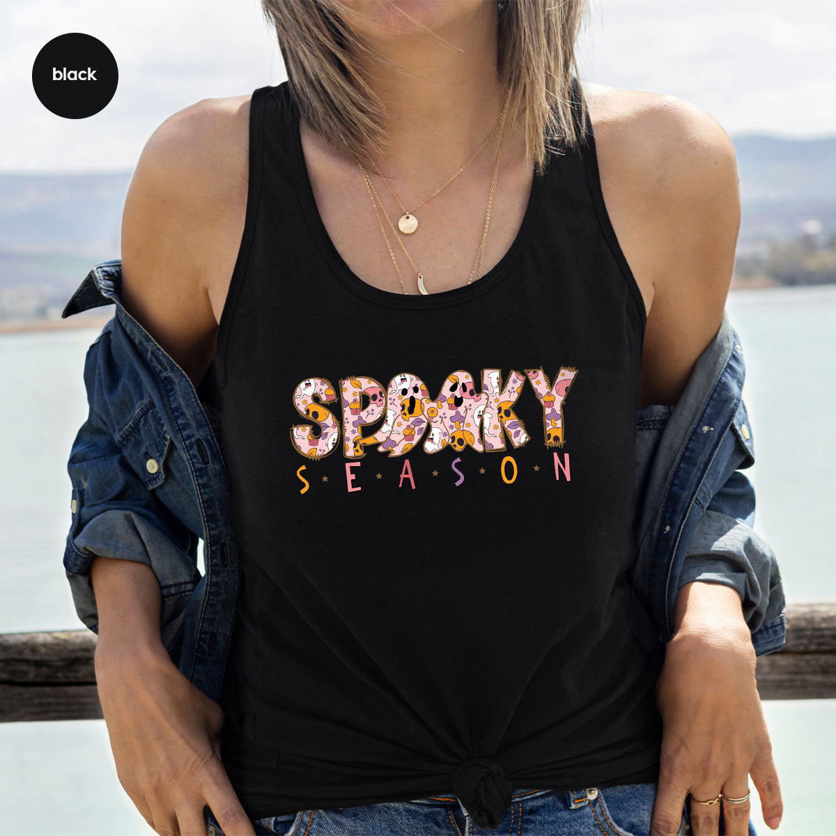 Ghost Graphic Tees, Cute Kid Halloween Shirt, Spooky Shirt