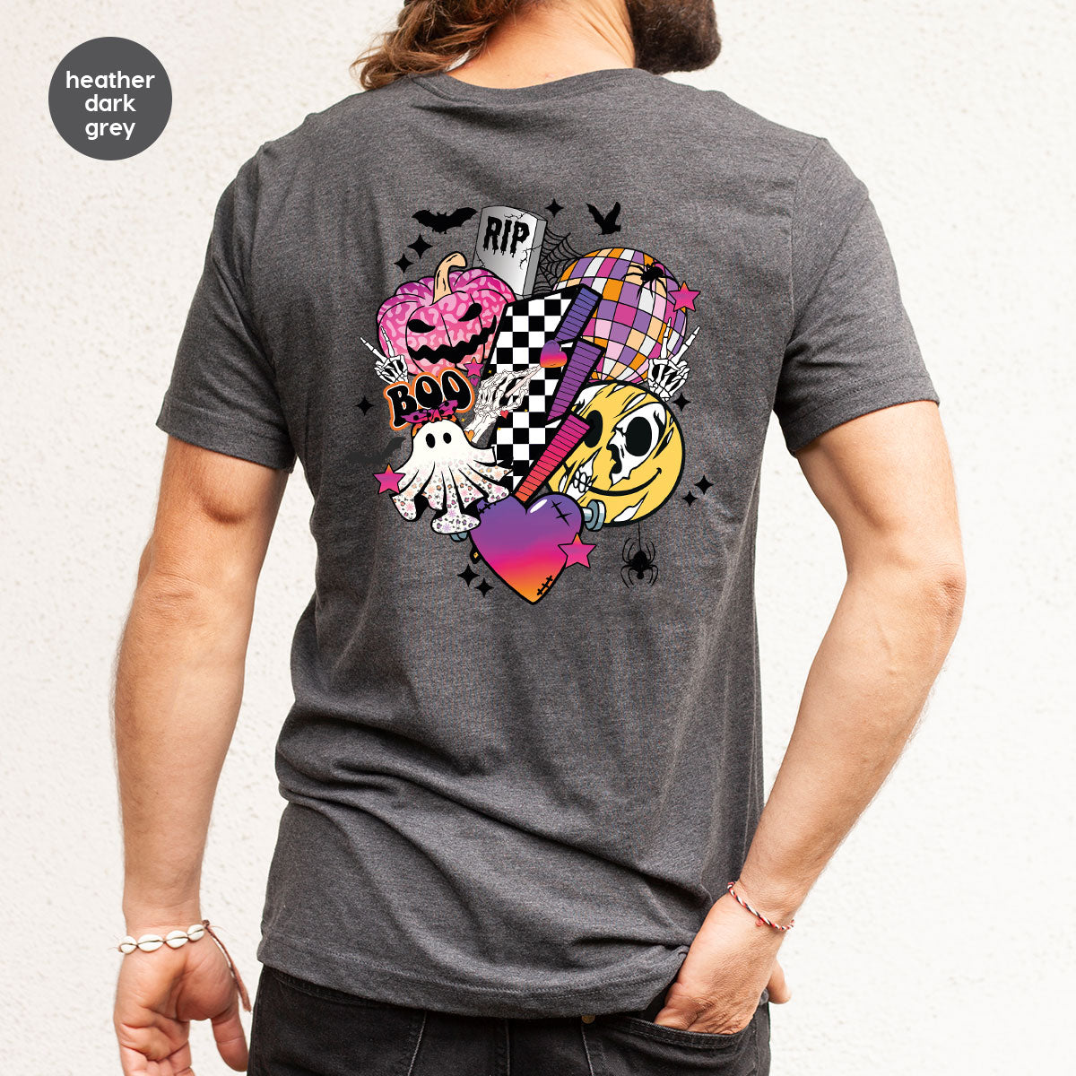 Halloween Shirt, Halloween Gifts, Spooky Season Shirt, Pumpkin Graphic Tees, Girls Fall Clothing, Halloween Party Outfit, Ghost Vneck Shirt