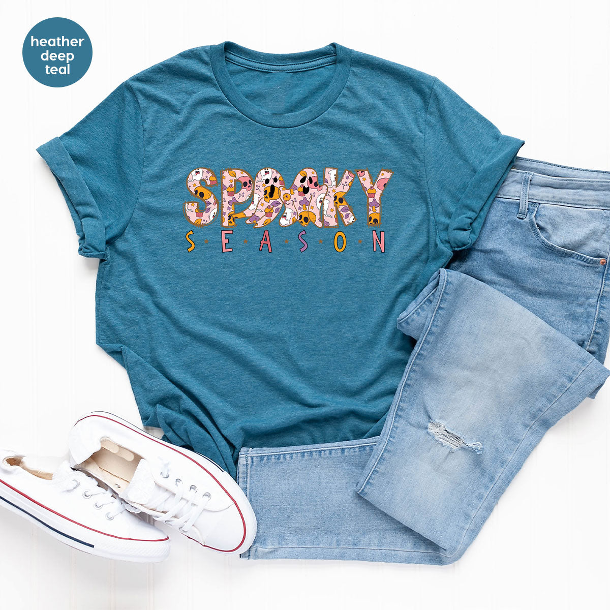 Ghost Graphic Tees, Cute Kid Halloween Shirt, Spooky Shirt