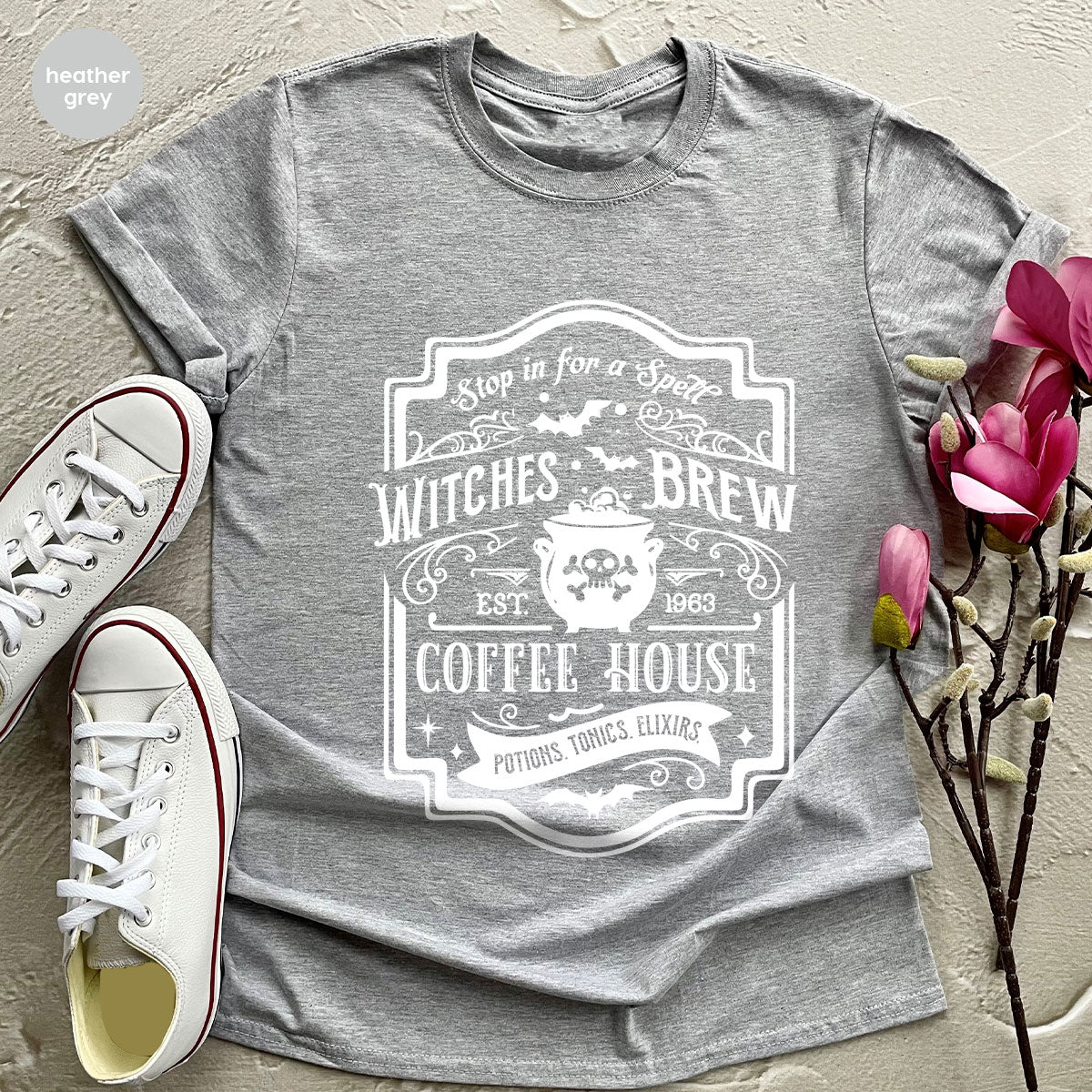 Halloween Shirt, Witchy Gifts, Spooky Season Tshirt, Spell Vneck T Shirt, Shirts for Women, Gifts for Her, Witch's Brew Graphic Tees