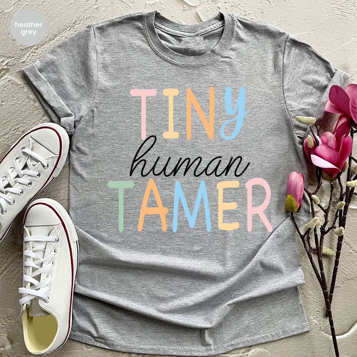 Teacher Shirt, Tiny Human Tamer, Kindergarten Teacher, Preschool Teacher, First Day of School, Back to School T-Shirt, Gift for Teacher