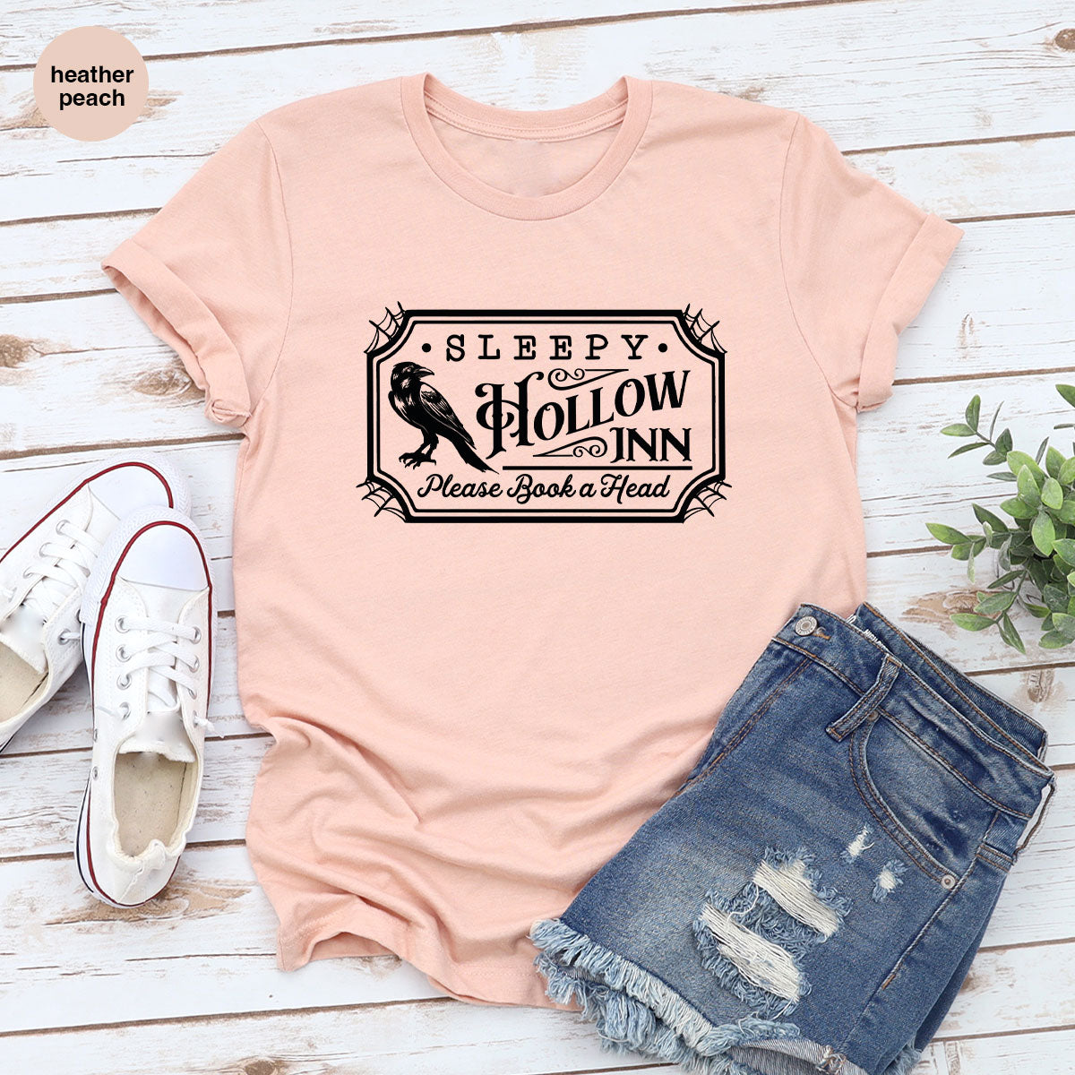 Halloween Crewneck Sweatshirt, Crow Graphic Tees, Gift for Him, Cool Movie T-Shirt, Gift for Her, Spooky Season Party VNeck Shirt