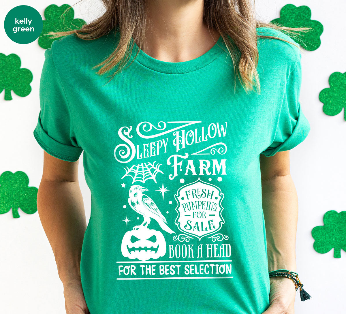 Halloween Sweatshirt, Farmer Outfit, Pumpkin Shirt, Spooky Season Clothing, Crow T-Shirt, Farm Graphic Tees, Gift for Him, Movie VNeck Shirt