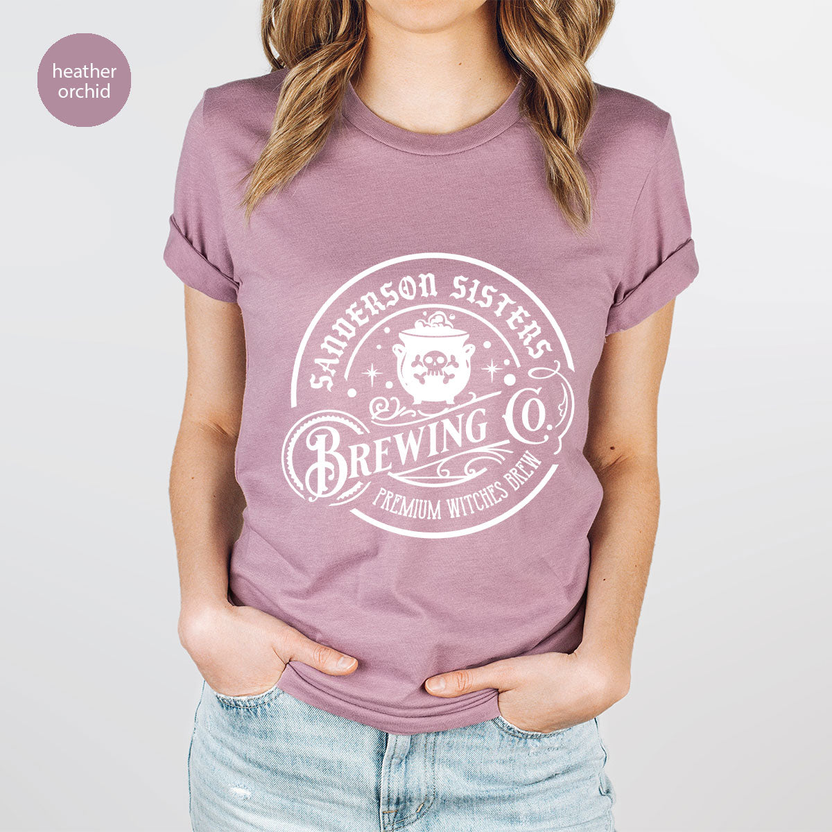 Witches Brew T-Shirt, Witchy Gifts for Her, Halloween Crewneck Sweatshirt, Girls Party Shirts, Spooky Season Graphic Tees, Womens Clothing