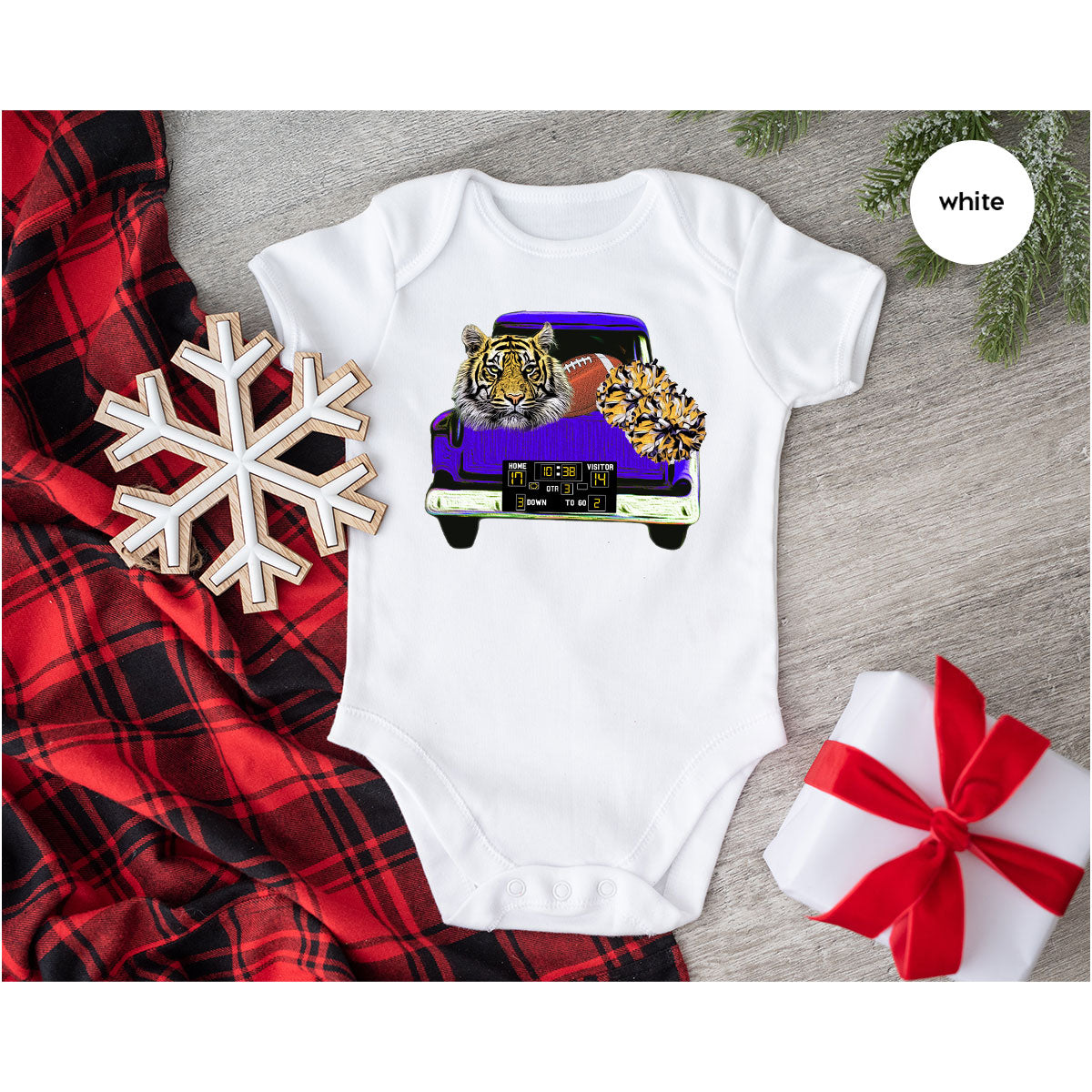 Football Truck Shirt, Tiger Graphic Tees, Football Mom TShirt, Football Gifts for Her, Cheer Vneck Shirt, Gift for Him, Sports Clothing