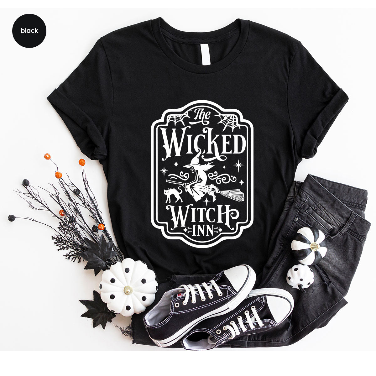 Witch Crewneck Sweatshirt, Halloween Shirts for Women, Funny Gift For Her, Spooky Season Party Tshirt, Witchy Graphic Tees