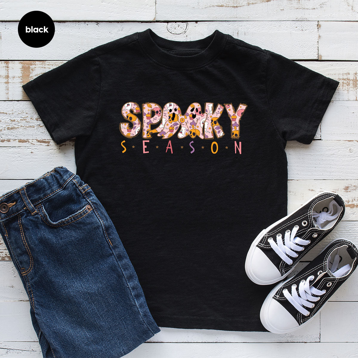 Ghost Graphic Tees, Cute Kid Halloween Shirt, Spooky Shirt