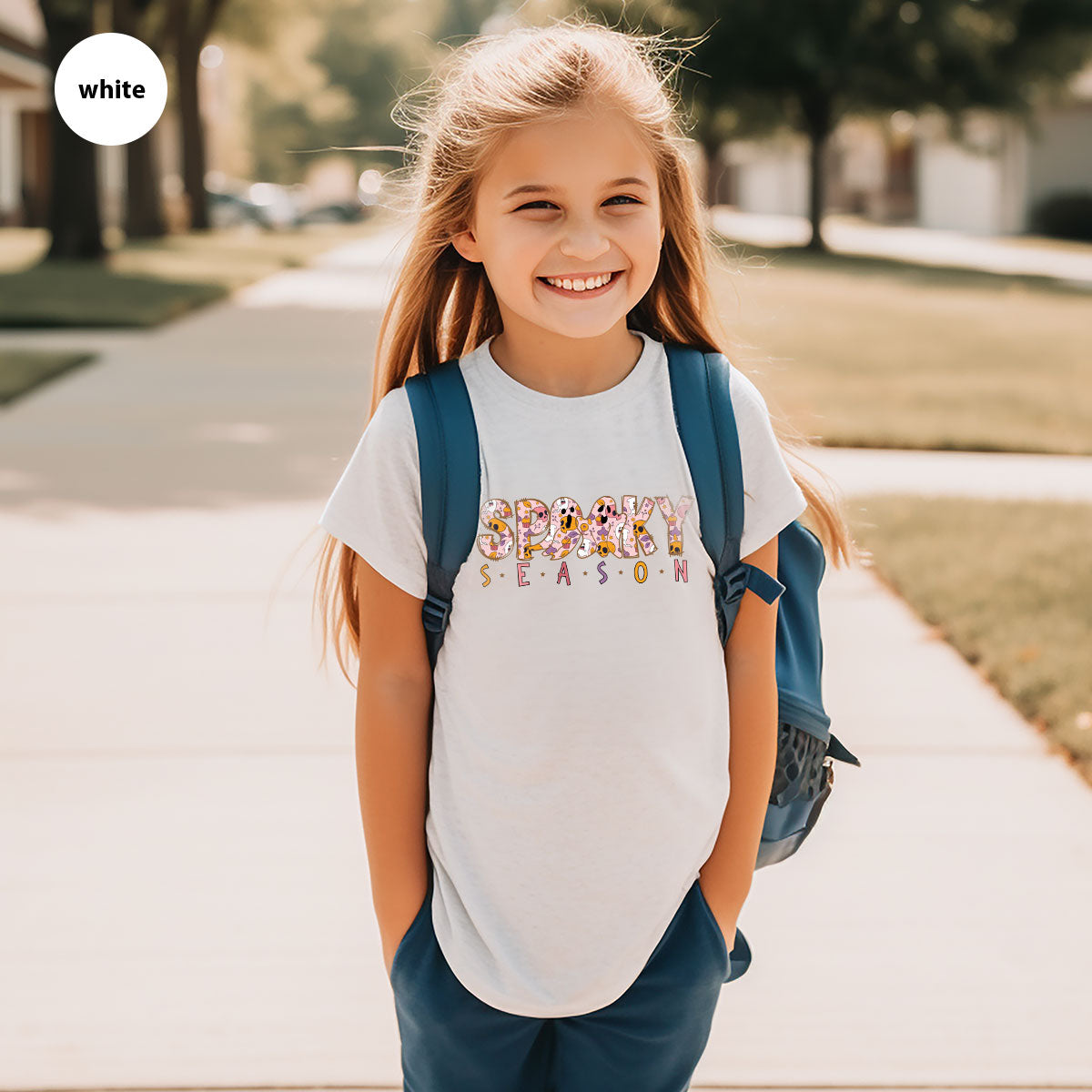 Ghost Graphic Tees, Cute Kid Halloween Shirt, Spooky Shirt