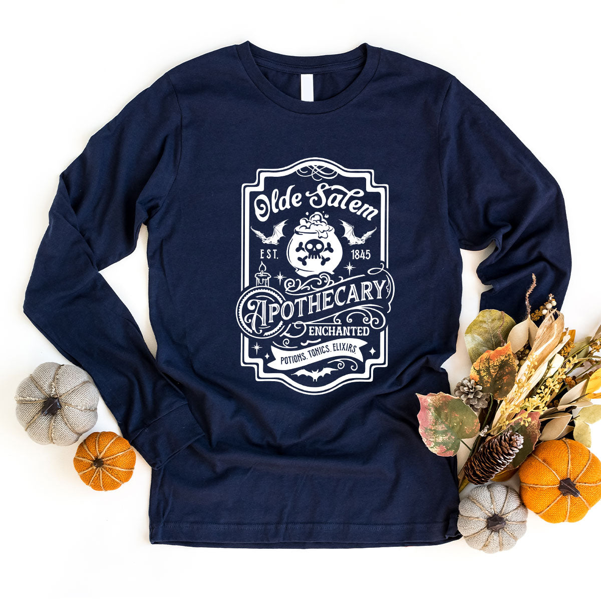 Spooky Season Clothing, Witches Crewneck Sweatshirts, Halloween Gifts, Salem Graphic Tees, Girls Apothecary T-Shirt, Womens Vneck Tshirt