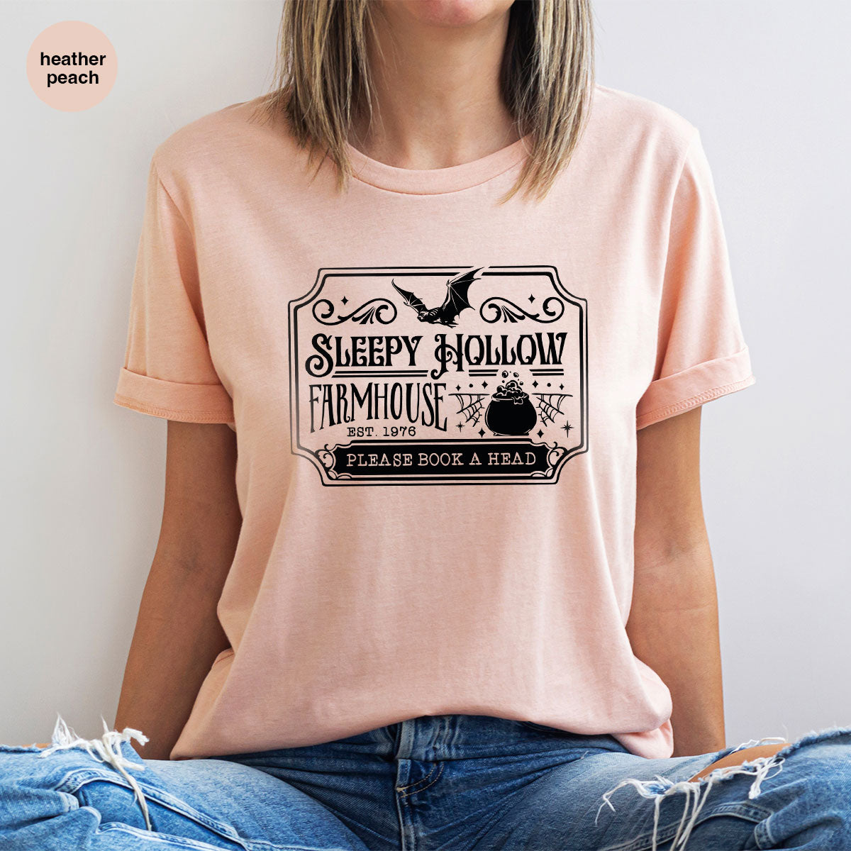 Halloween Farm T Shirt, Horror Crewneck Sweatshirt, Farm Gifts, Witchy Clothing, Spooky Season Graphic Tees, Halloween Party VNeck Shirt