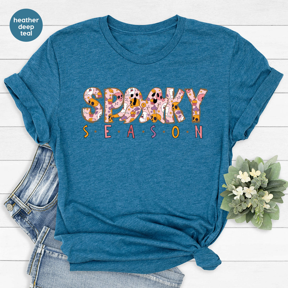 Ghost Graphic Tees, Cute Kid Halloween Shirt, Spooky Shirt