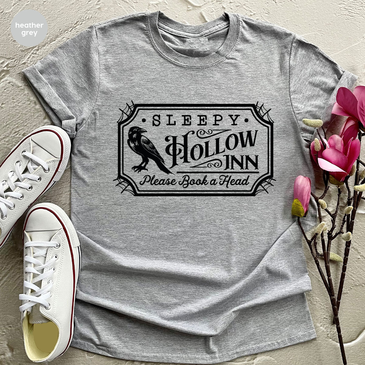 Halloween Crewneck Sweatshirt, Crow Graphic Tees, Gift for Him, Cool Movie T-Shirt, Gift for Her, Spooky Season Party VNeck Shirt