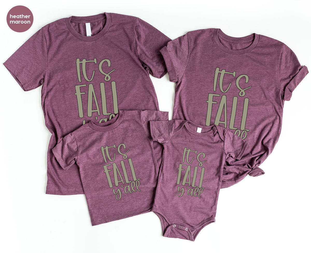 Fall Crewneck Sweatshirt, Its Fall Yall T-Shirt, Fall Gifts, Gifts for Her, Autumn Clothing, Thanksgiving Graphic Tees, Toddler T Shirt
