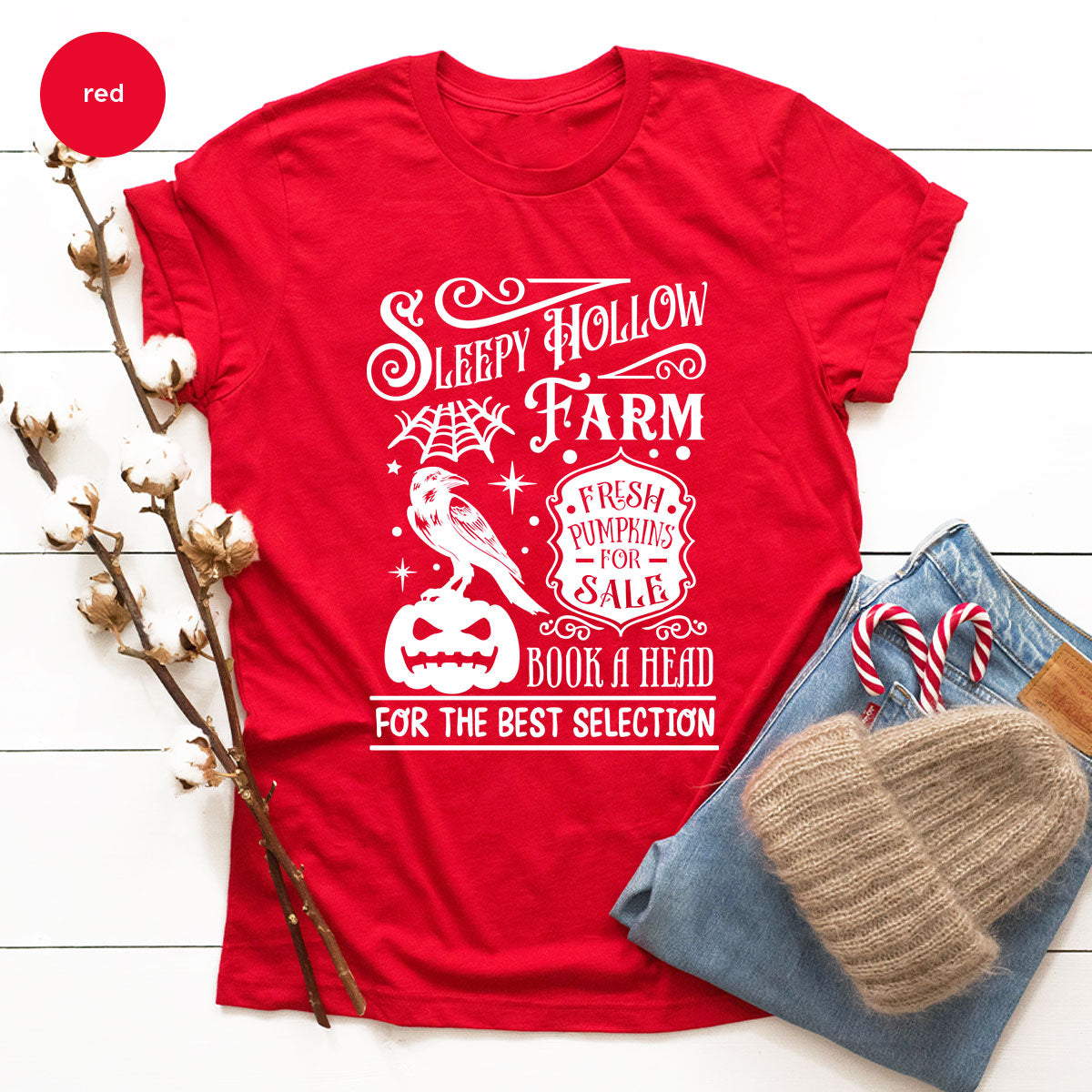 Halloween Sweatshirt, Farmer Outfit, Pumpkin Shirt, Spooky Season Clothing, Crow T-Shirt, Farm Graphic Tees, Gift for Him, Movie VNeck Shirt