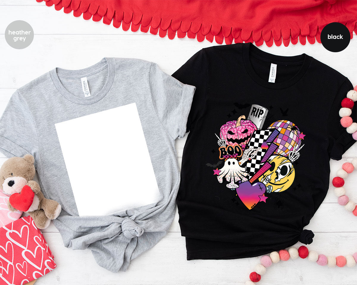 Retro Halloween Shirt, Spooky Pumpkin Shirt, Cool Checkered Outfit