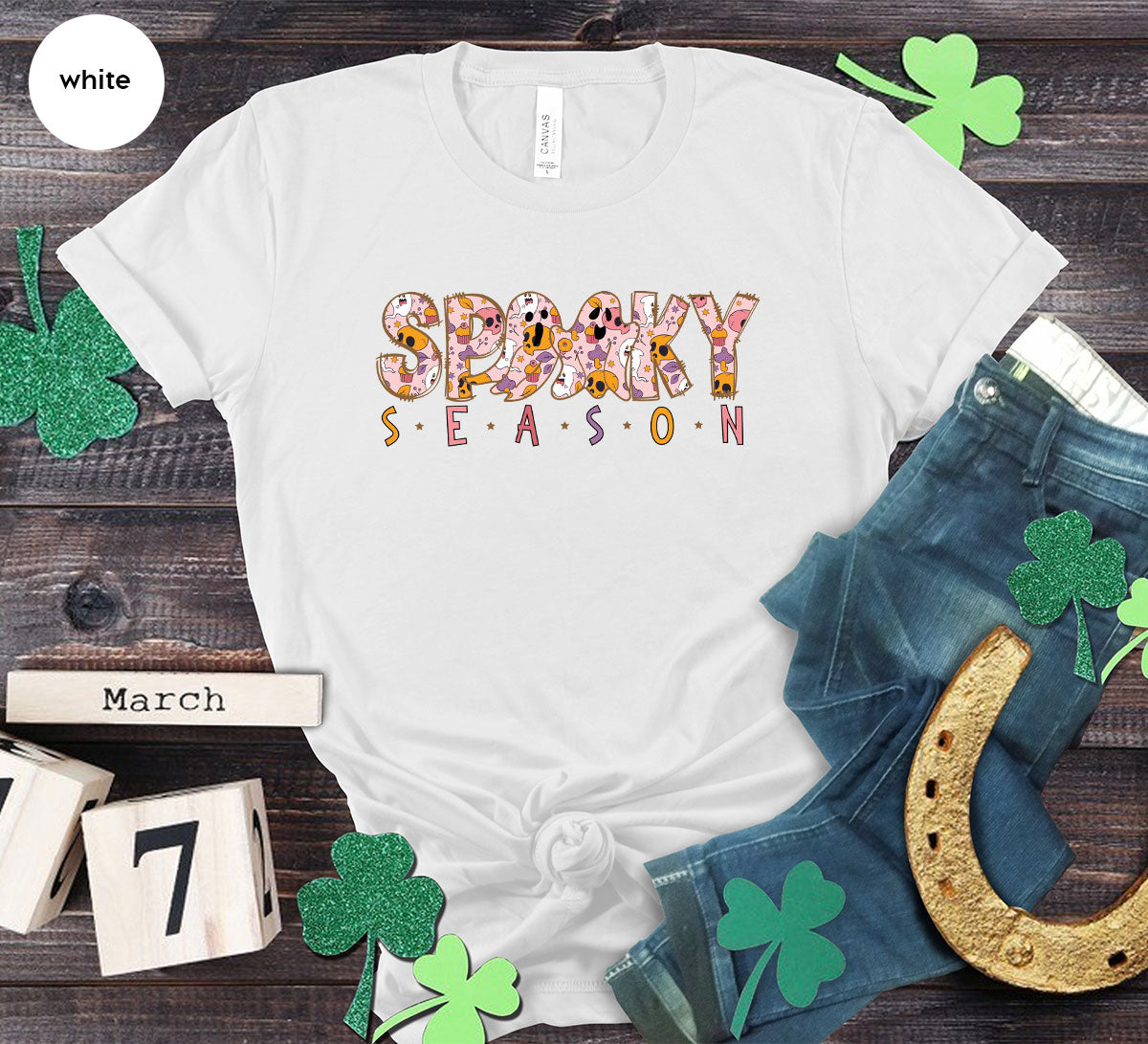 Ghost Graphic Tees, Cute Kid Halloween Shirt, Spooky Shirt