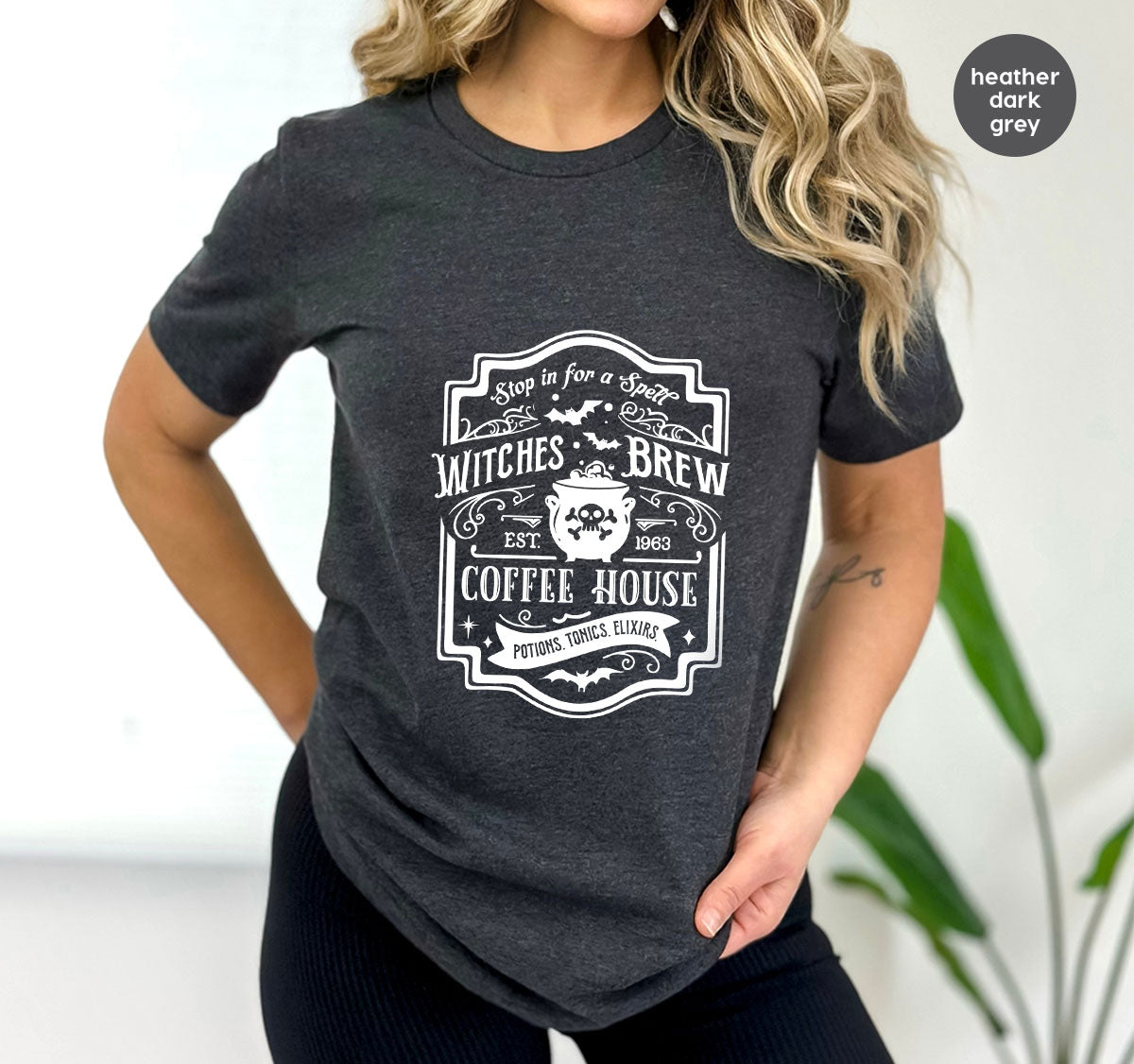 Halloween Shirt, Witchy Gifts, Spooky Season Tshirt, Spell Vneck T Shirt, Shirts for Women, Gifts for Her, Witch's Brew Graphic Tees