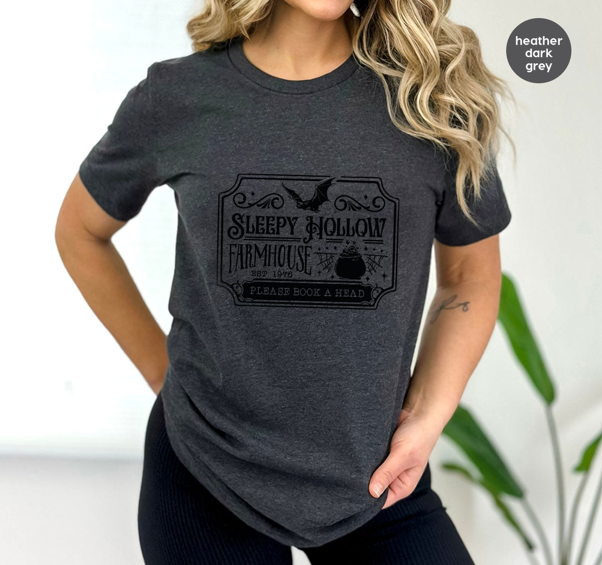 Halloween Farm T Shirt, Horror Crewneck Sweatshirt, Farm Gifts, Witchy Clothing, Spooky Season Graphic Tees, Halloween Party VNeck Shirt