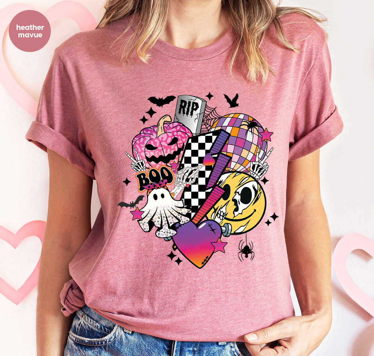 Retro Halloween Shirt, Spooky Pumpkin Shirt, Cool Checkered Outfit
