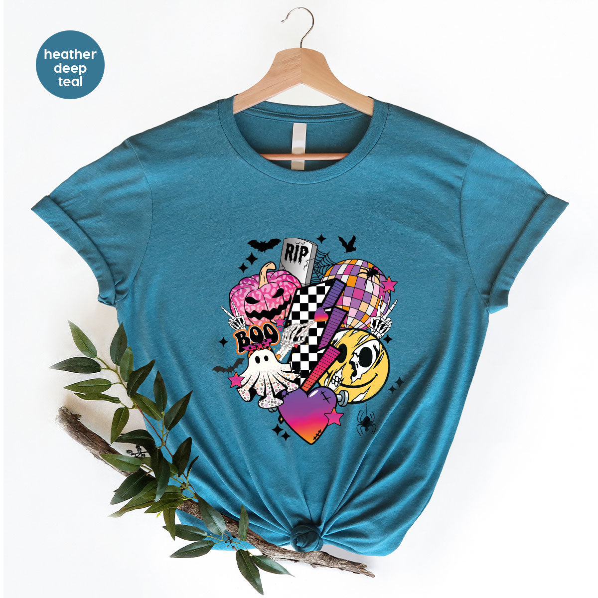 Retro Halloween Shirt, Spooky Pumpkin Shirt, Cool Checkered Outfit
