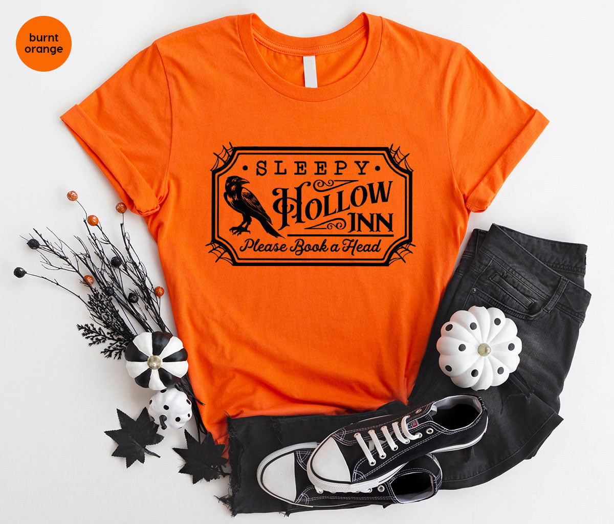 Halloween Crewneck Sweatshirt, Crow Graphic Tees, Gift for Him, Cool Movie T-Shirt, Gift for Her, Spooky Season Party VNeck Shirt