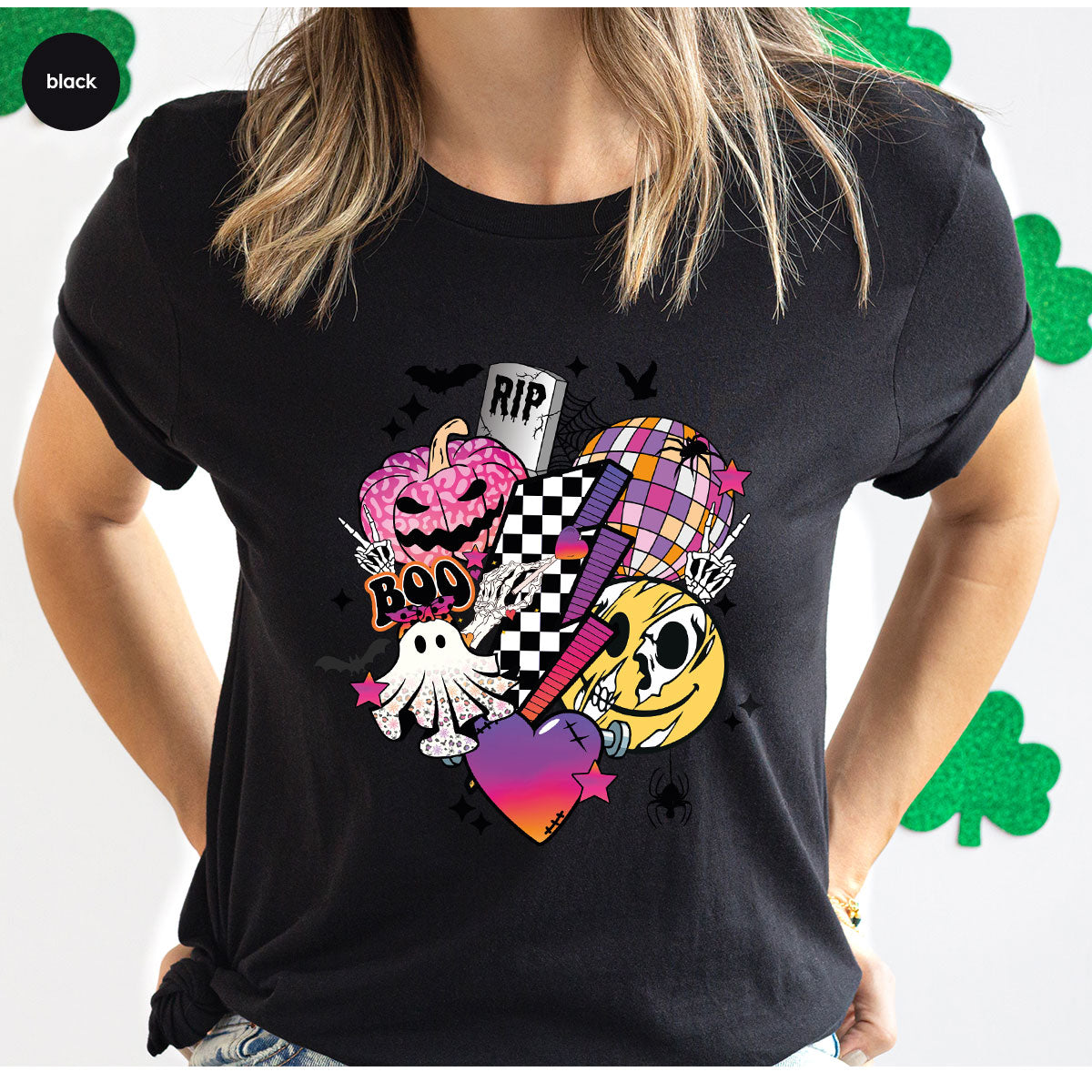 Halloween Shirt, Halloween Gifts, Spooky Season Shirt, Pumpkin Graphic Tees, Girls Fall Clothing, Halloween Party Outfit, Ghost Vneck Shirt