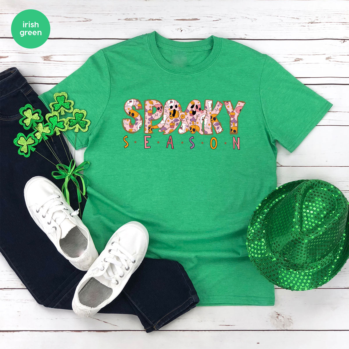 Ghost Graphic Tees, Cute Kid Halloween Shirt, Spooky Shirt