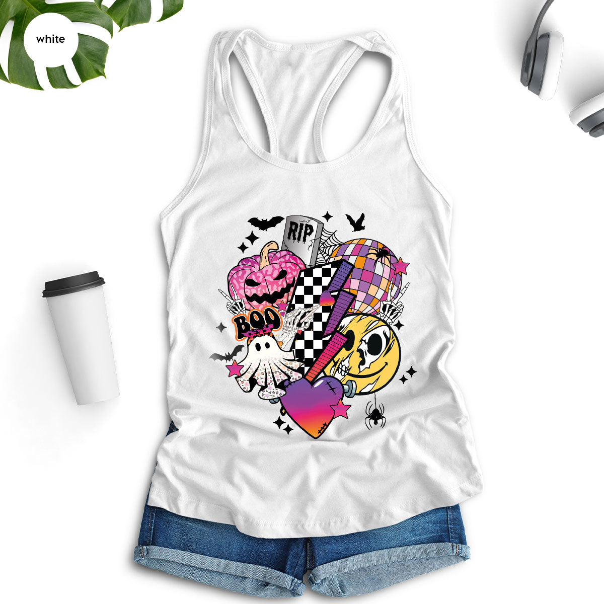 Halloween Shirt, Halloween Gifts, Spooky Season Shirt, Pumpkin Graphic Tees, Girls Fall Clothing, Halloween Party Outfit, Ghost Vneck Shirt