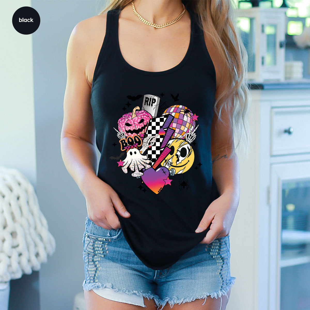 Halloween Shirt, Halloween Gifts, Spooky Season Shirt, Pumpkin Graphic Tees, Girls Fall Clothing, Halloween Party Outfit, Ghost Vneck Shirt