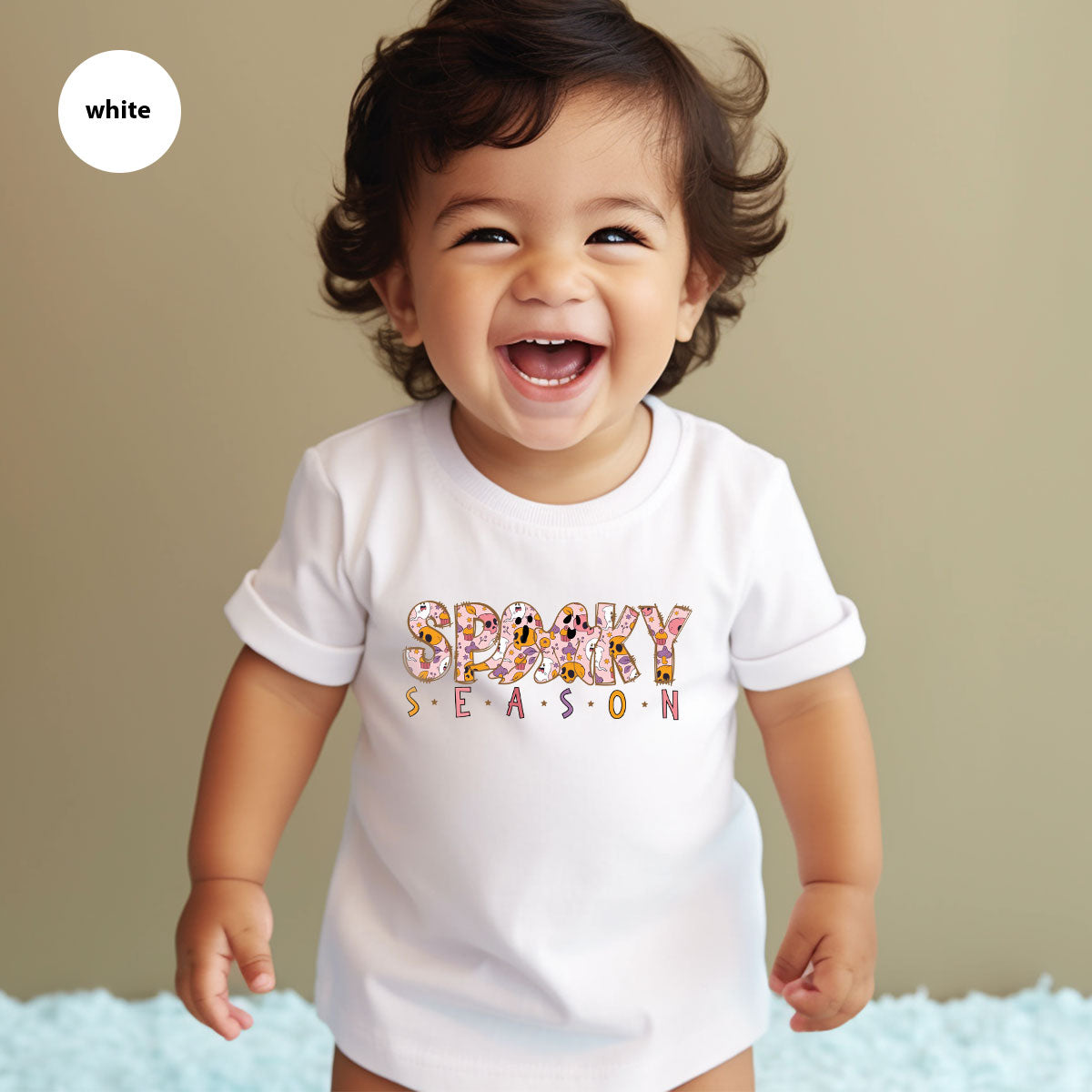 Ghost Graphic Tees, Cute Kid Halloween Shirt, Spooky Shirt