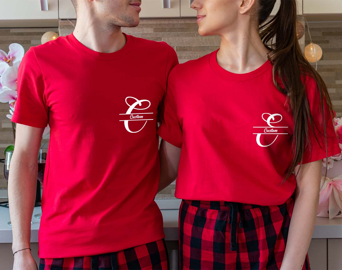 Custom Alphabet Shirt, Custom Lettering T-Shirt, First Letter Of The Name Gift