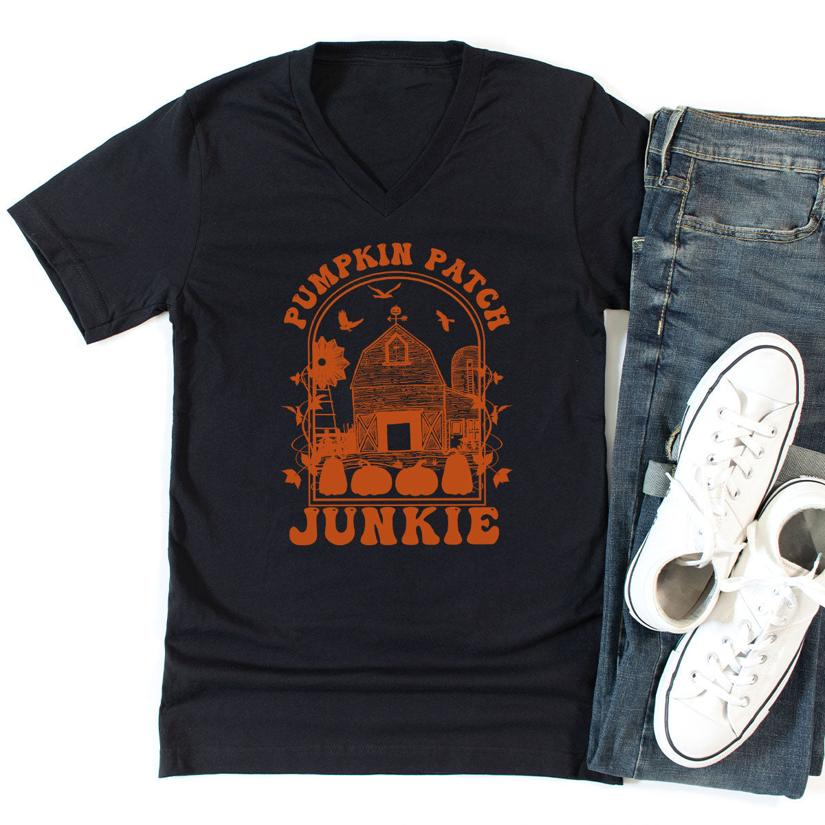 Junkie T-Shirt, Gift T-Shirt For Halloween, Pumpkin Halloween Shirt