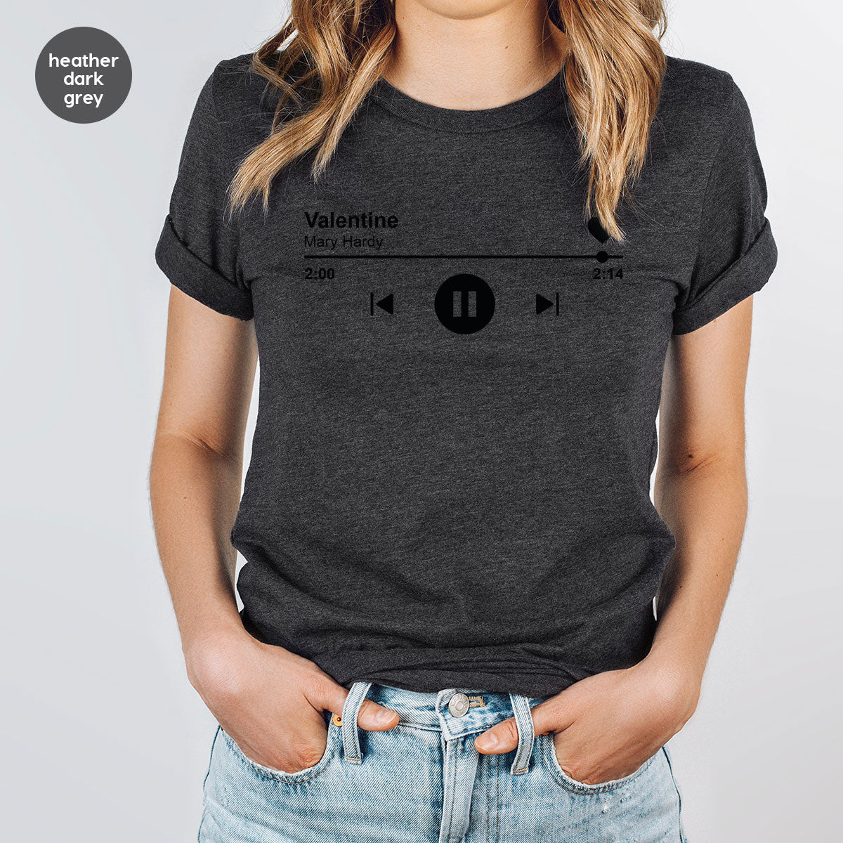 Valentine's Day Shirt, Play Music For Valentine's Shirt, Valentine's Day Playlist T-Shirt