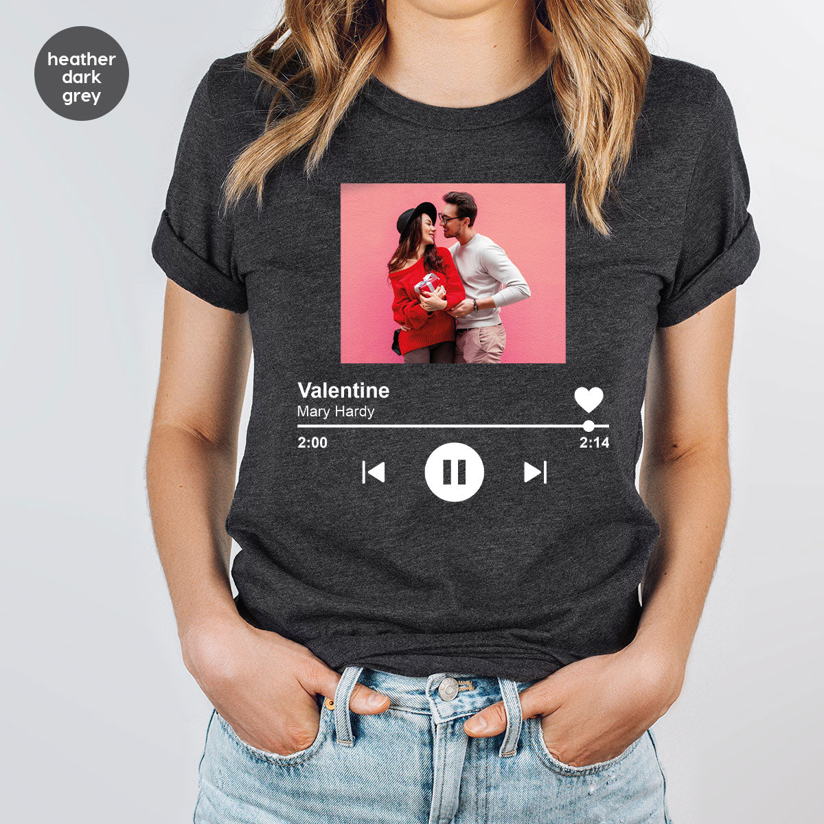 Custom Photo Valentine's Day Shirt, Personalized Valentine's Day Gift, Custom Photo Lover's Day Shirt