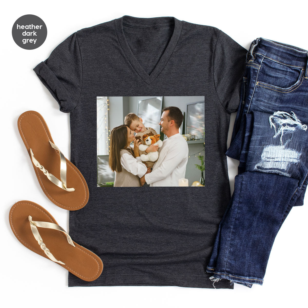 Custom Family T-Shirt, Customizable Photo Shirt, Baby Photo Tee, Family Custom Photo T-Shirt