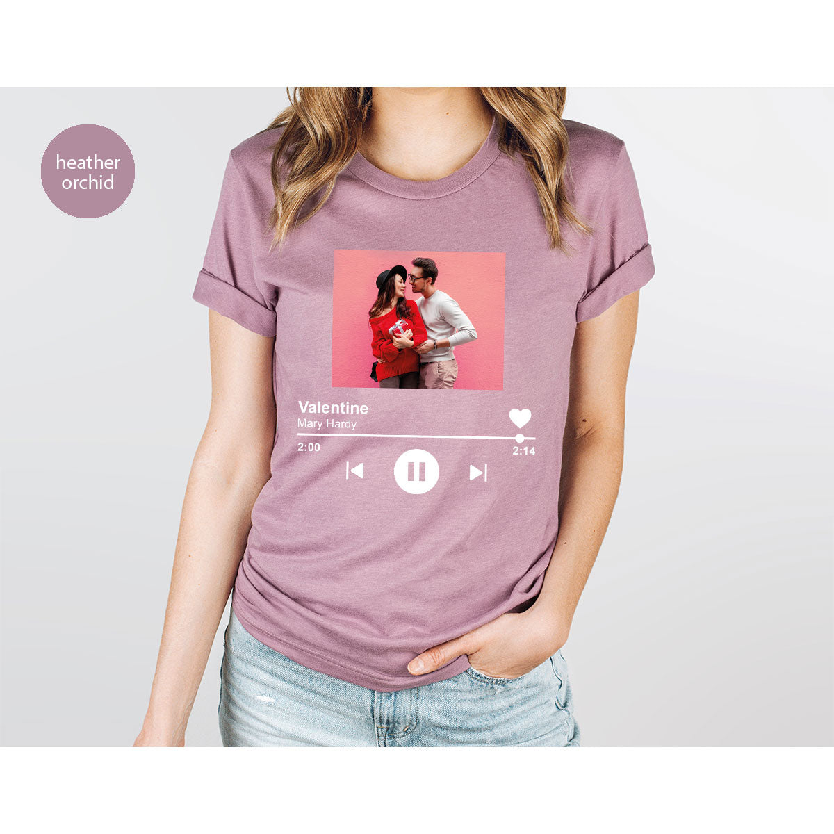 Custom Photo Valentine's Day Shirt, Personalized Valentine's Day Gift, Custom Photo Lover's Day Shirt