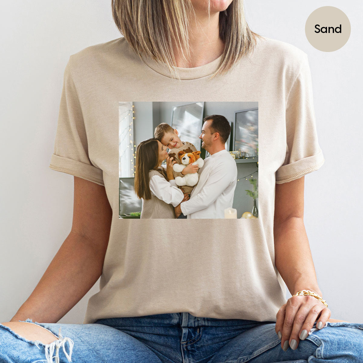 Custom Family T-Shirt, Customizable Photo Shirt, Baby Photo Tee, Family Custom Photo T-Shirt