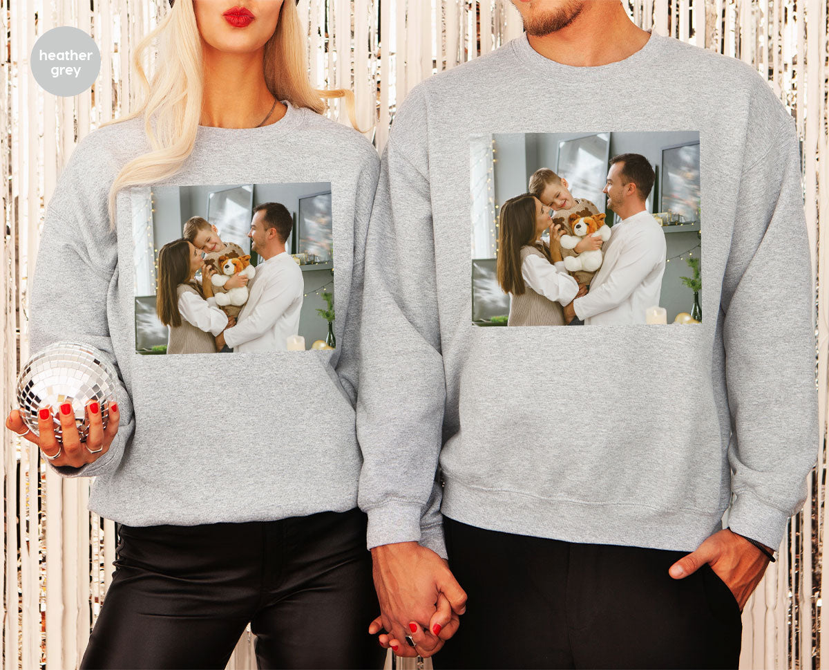 Custom Family T-Shirt, Customizable Photo Shirt, Baby Photo Tee, Family Custom Photo T-Shirt