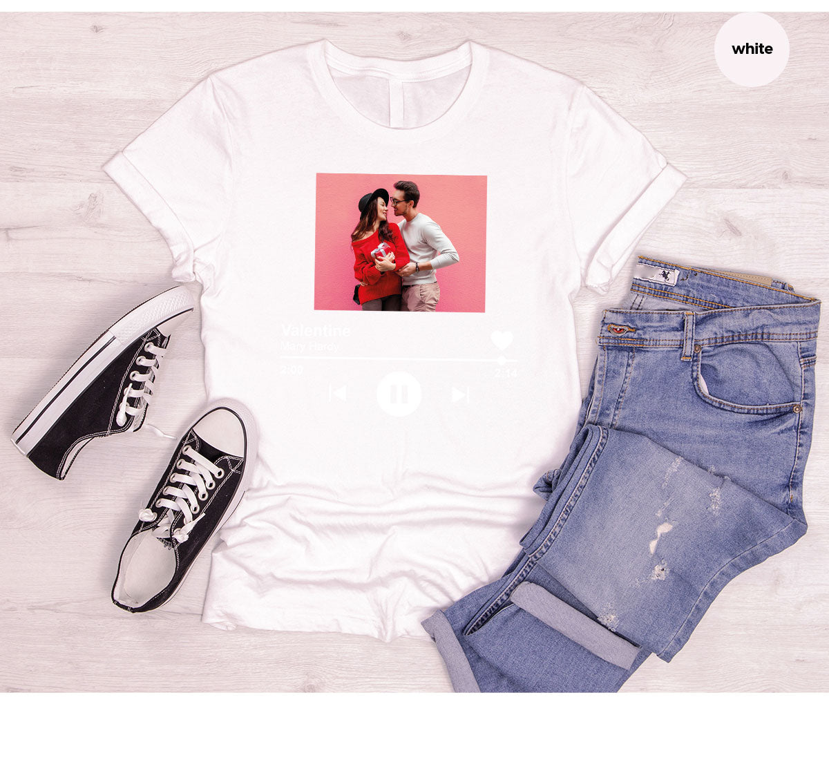 Custom Photo Valentine's Day Shirt, Personalized Valentine's Day Gift, Custom Photo Lover's Day Shirt