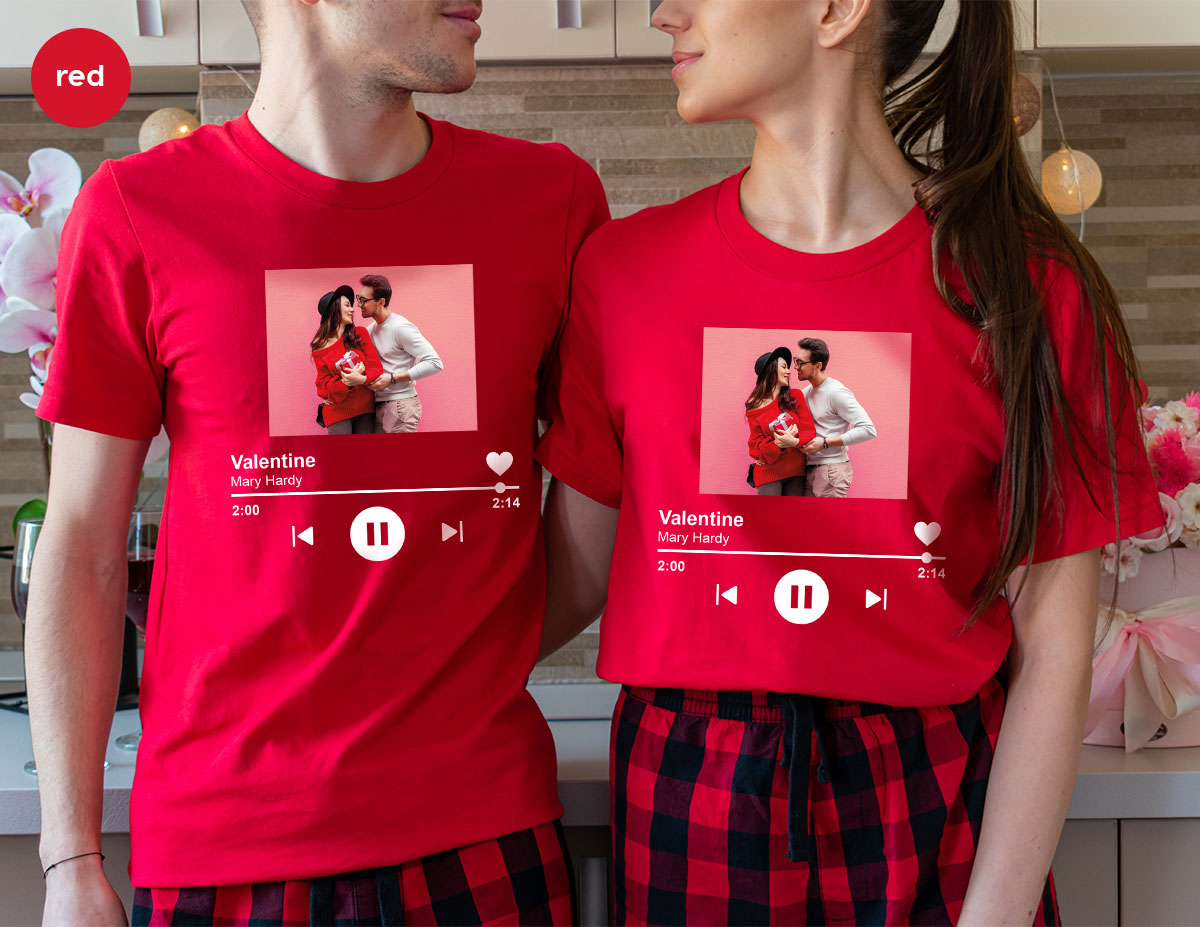 Custom Photo Valentine's Day Shirt, Personalized Valentine's Day Gift, Custom Photo Lover's Day Shirt