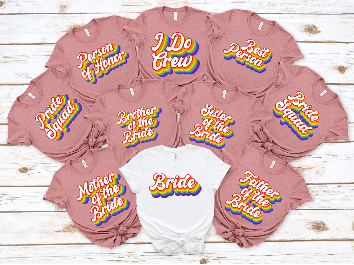 Bride T-Shirt, Bride Squad Shirt, Father Of Bride Shirt, Mother Of Bride Shirt