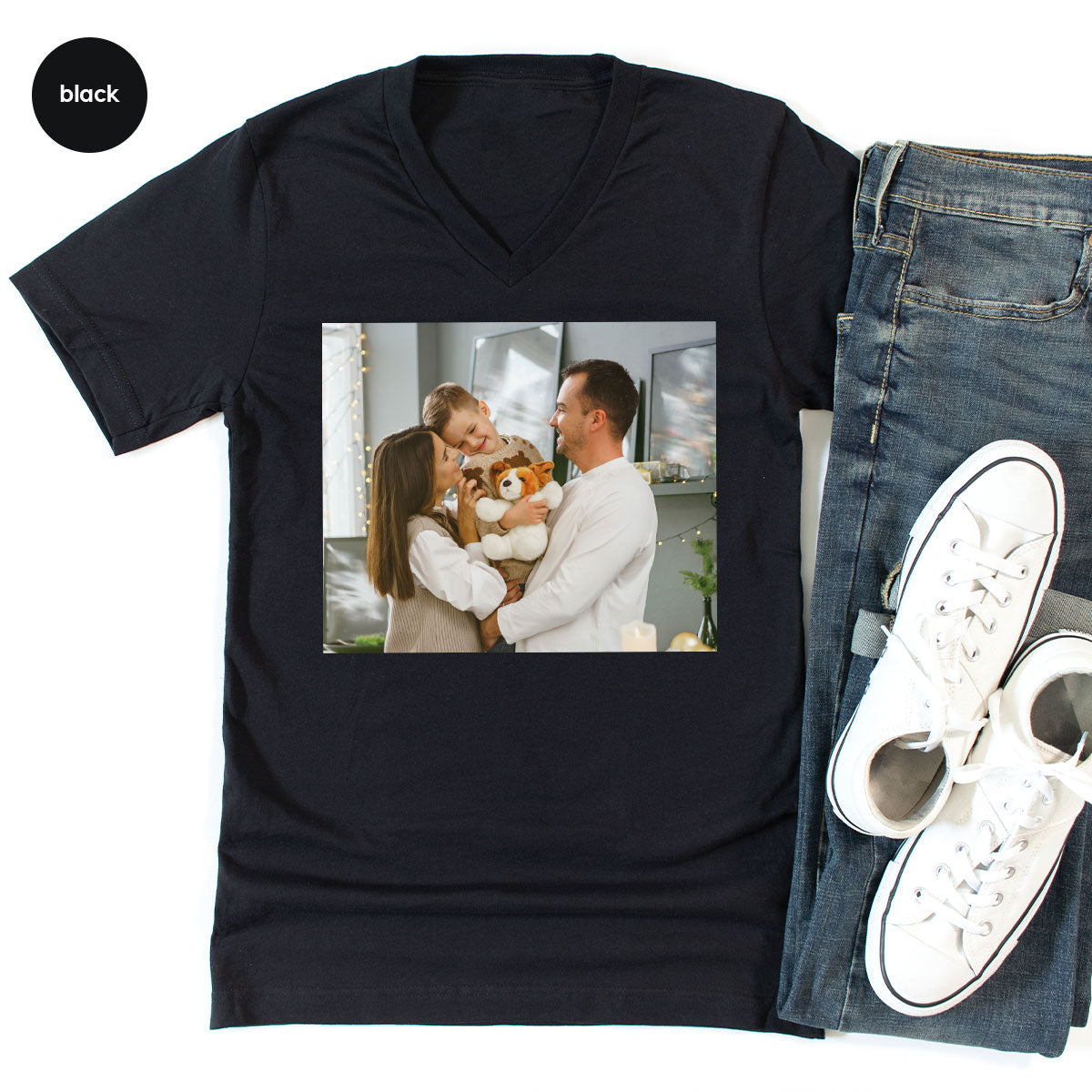 Custom Family T-Shirt, Customizable Photo Shirt, Baby Photo Tee, Family Custom Photo T-Shirt