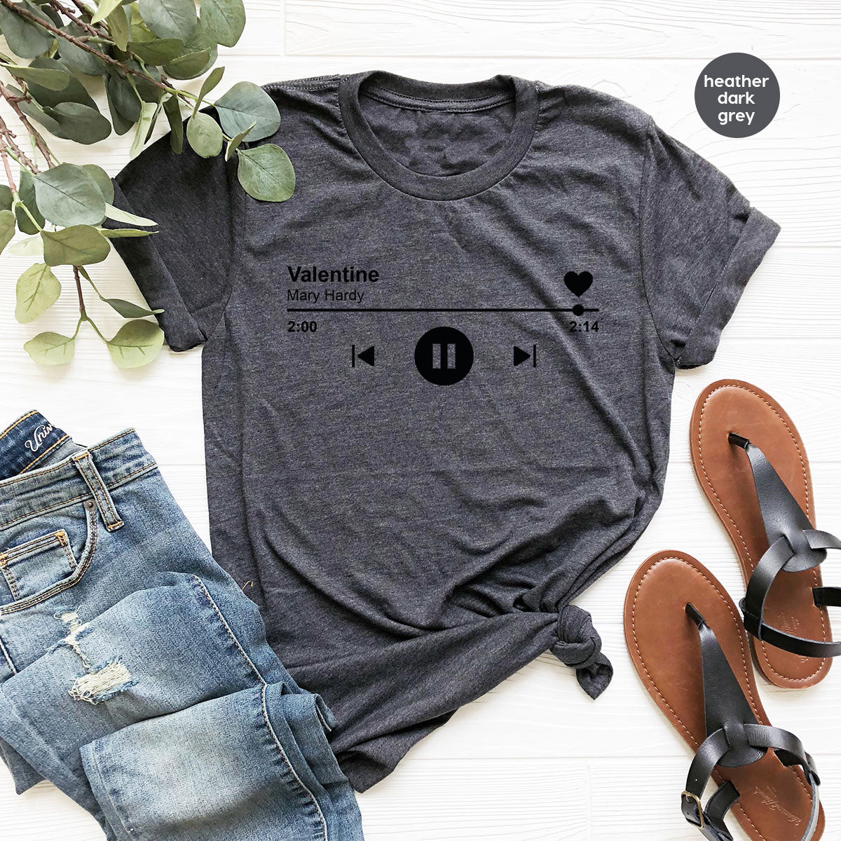 Valentine's Day Shirt, Play Music For Valentine's Shirt, Valentine's Day Playlist T-Shirt